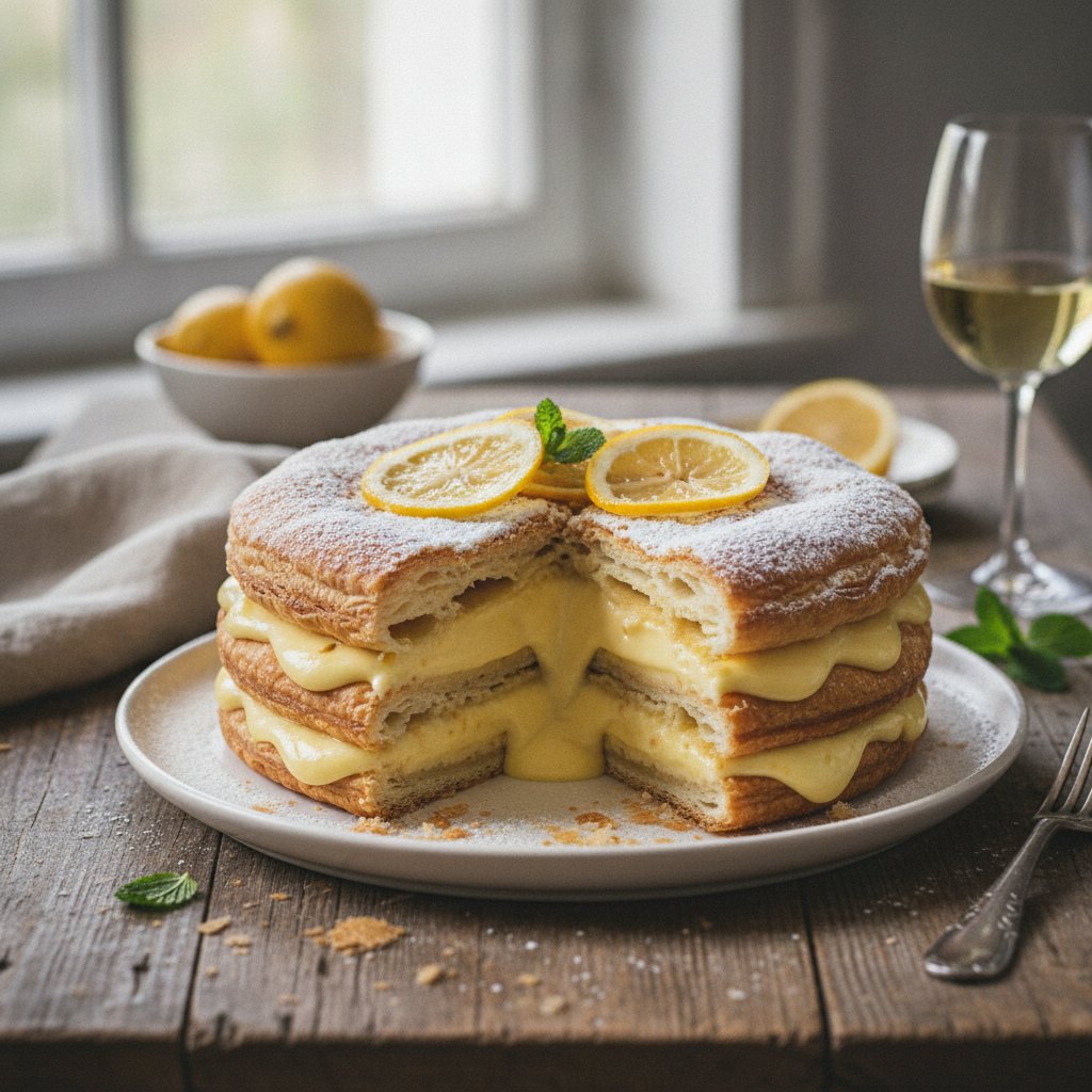Blättertorte mit Zitronencreme