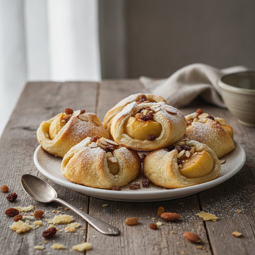 Äpfel in Blätterteig oder Mürbeteig