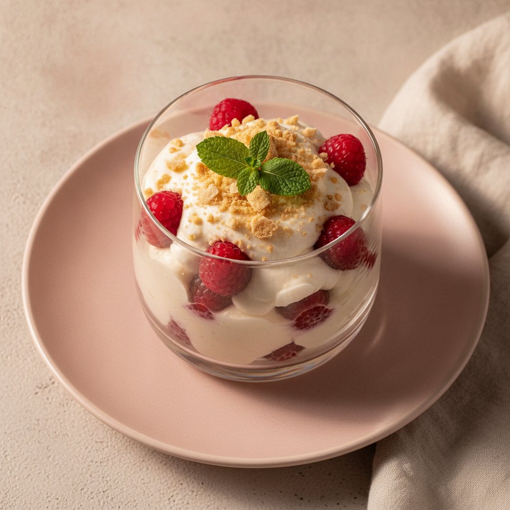 Schaumkuss-Dessert im Glas